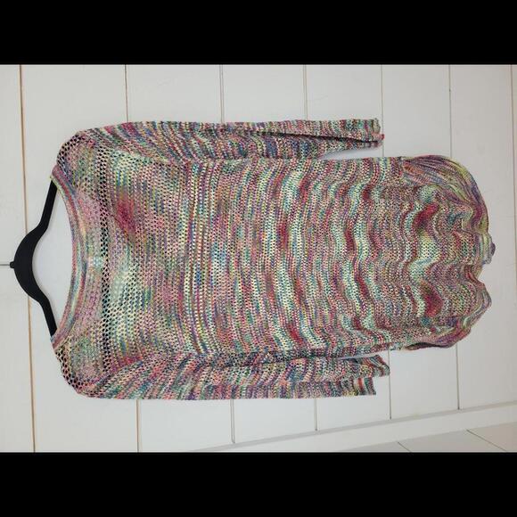 Westport 2X Multicolored loose knit long sweater - Picture 2 of 5